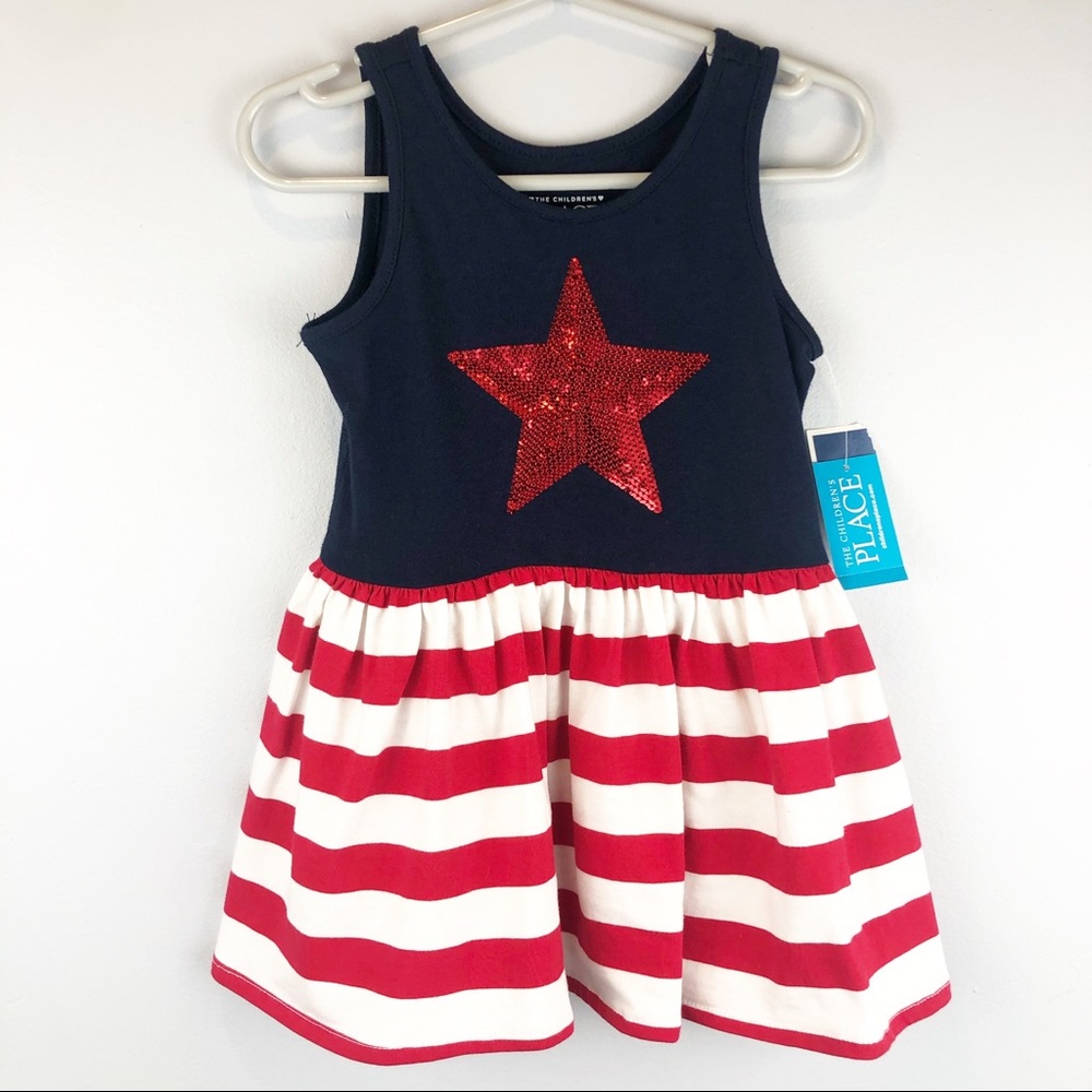 NWT Red White & Blue - Stars & Strips Dress - 2t
